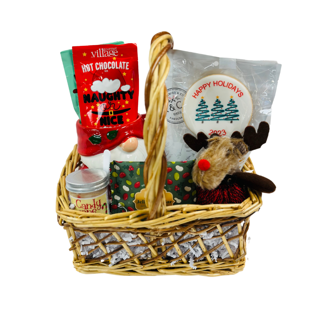 Santa and his Reindeer - Holiday Gift Basket