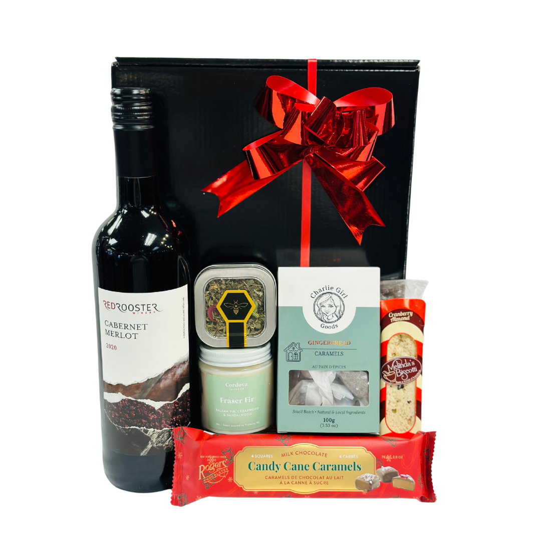 Holiday Celebration Gift Box with Wine
