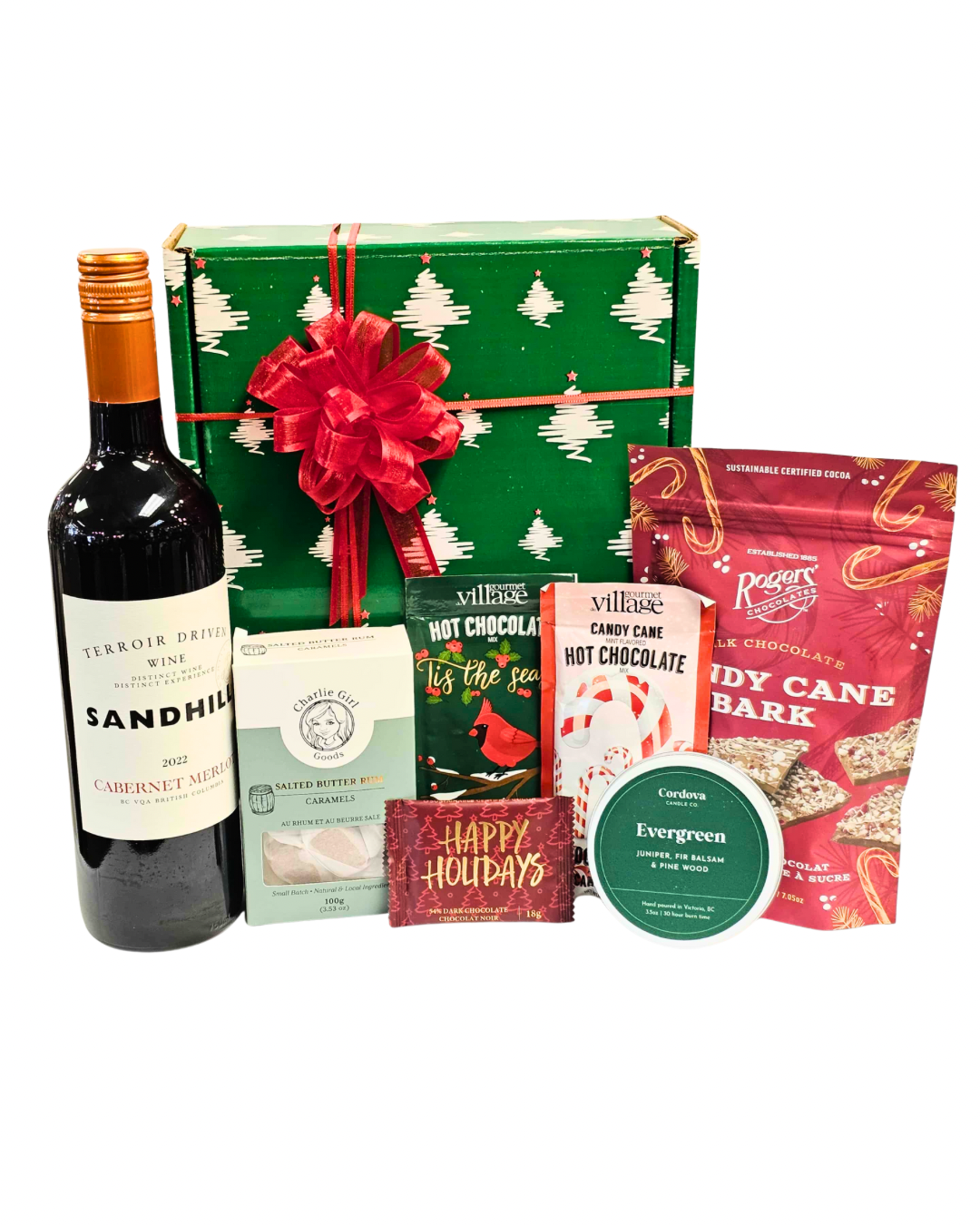 Holiday Celebration Gift Box with Wine
